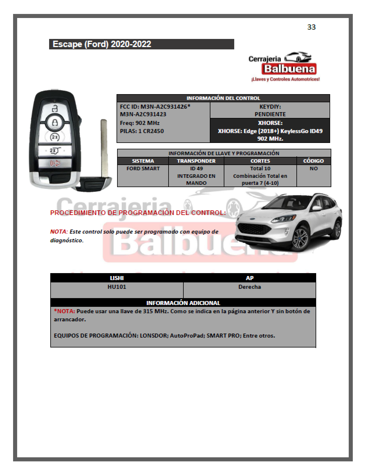 2021 AutoSmart Cars Asian Book Documents Instructions pour la programmation et le travail avec le dernier système de clé intelligente