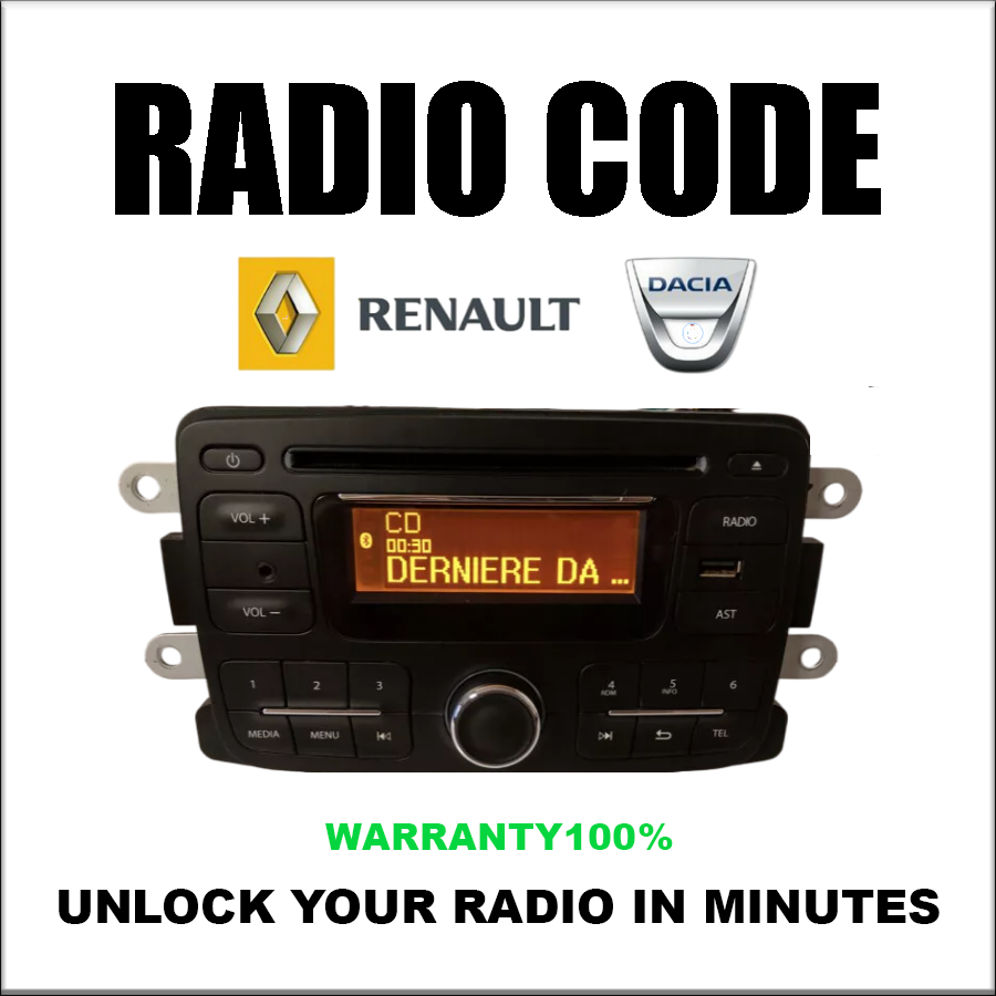 Renault Dacia Radio Codes Unlock Stereo Phillips Bosch Touch Series Touch Sat/Nav Pincode Service