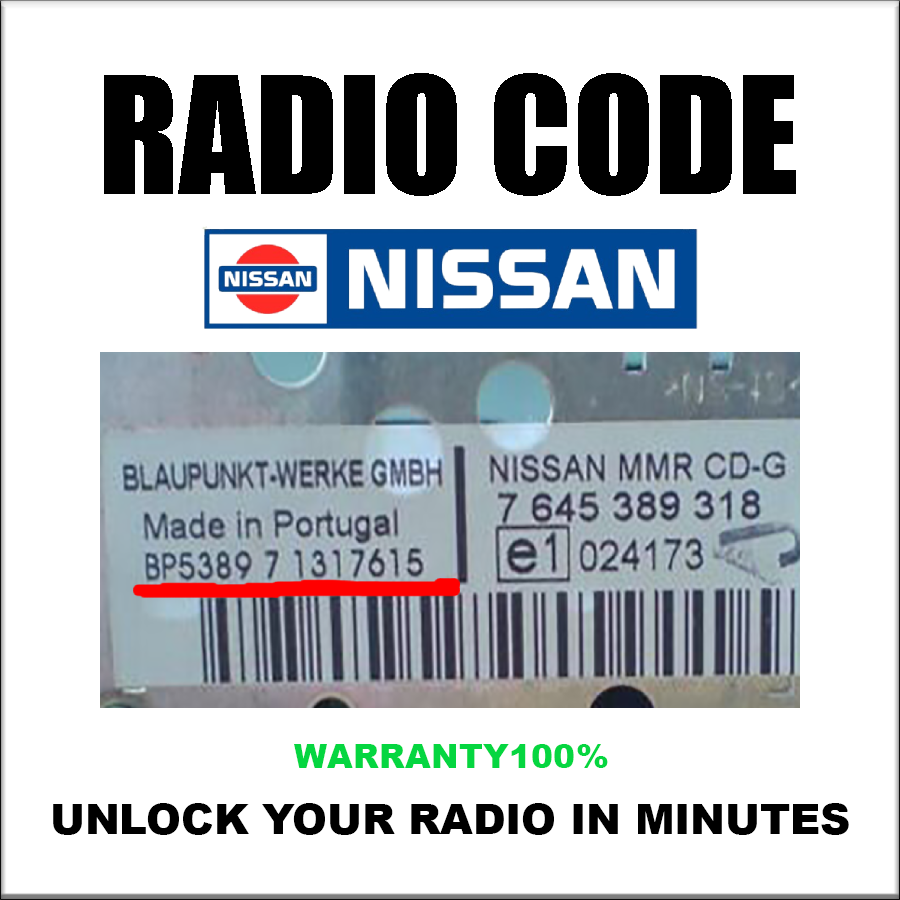 Nissan Radio Codes Connect Daewoo Clarion Blaupunkt Unlock Stereo Pin Service