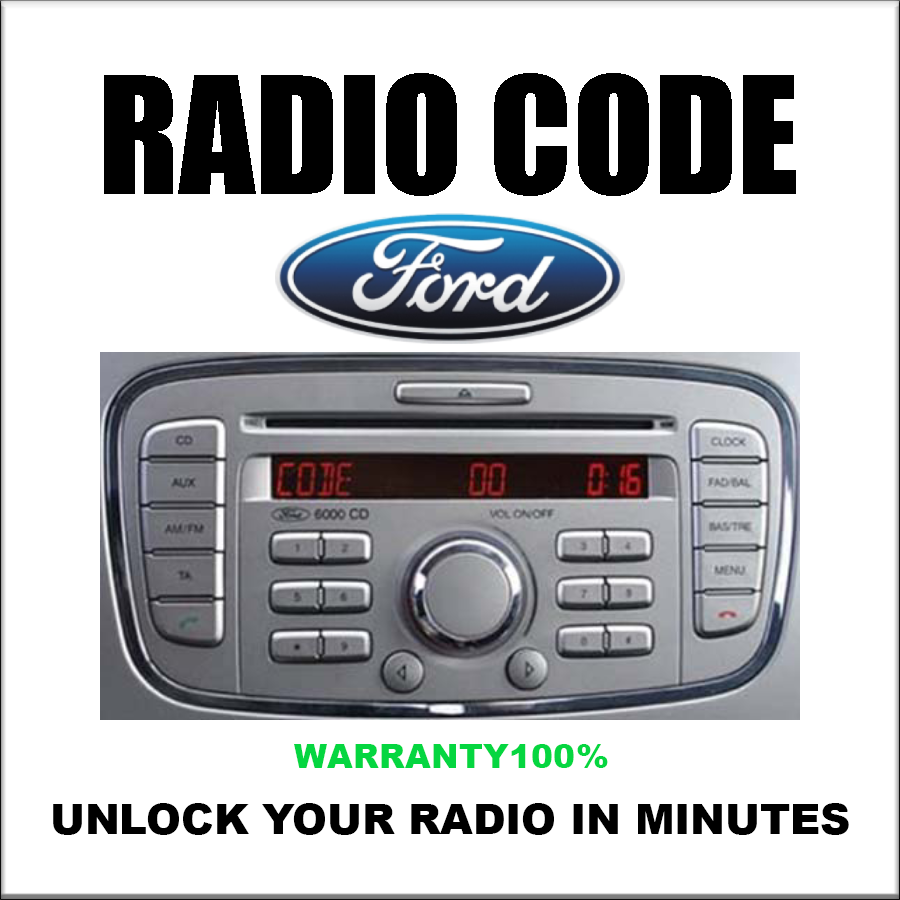 Unlock Ford Radio Codes Stereo Pincode Using Serial Number Series M V Bp Or 815 C7 Fast Service