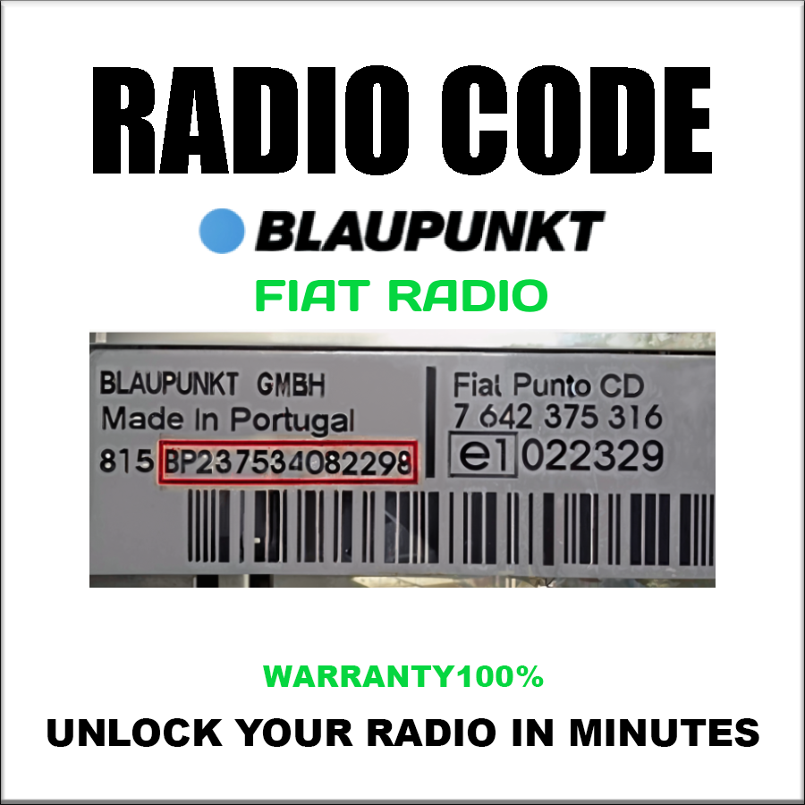 Blaupunkt Radio Codes Unlock Stereo Cars Ford Nissan Bmw Opel Fiat Alfa Lancia Pin Service