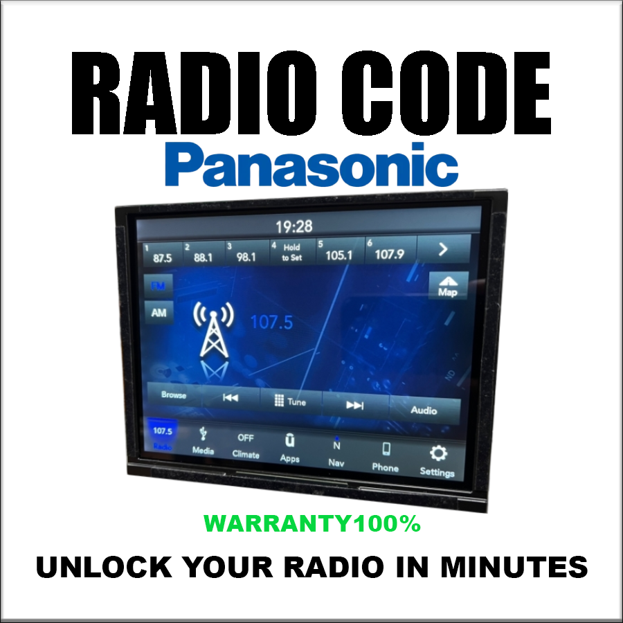 Jeep Dodge Panasonic Radio Code Chrysler Ram Models UAQ UAS Stereo Pincode Service