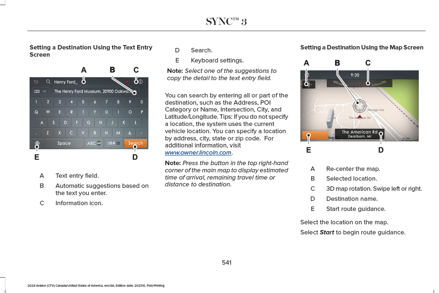 2024 Lincoln Aviator Official Manual User Guide