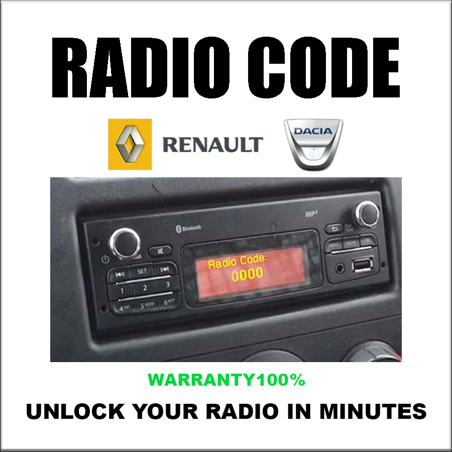 Renault Dacia Radio Codes Unlock Stereo Phillips Bosch Touch Series Touch Sat/Nav Pincode Service