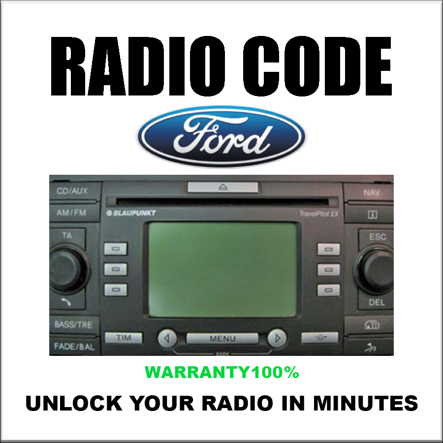 Unlock Ford Radio Codes Stereo Pincode Using Serial Number Series M V Bp Or 815 C7 Fast Service