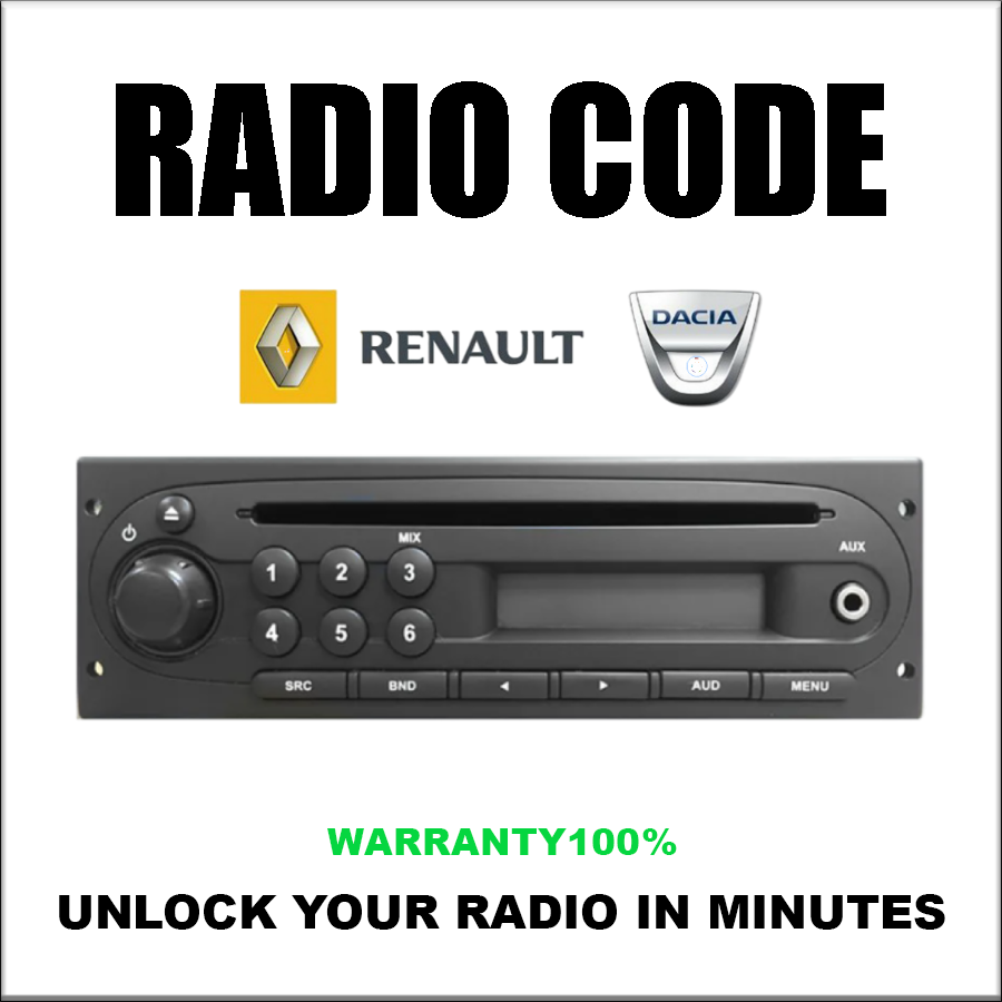 Renault Dacia Radio Codes Unlock Stereo Phillips Bosch Touch Series Touch Sat/Nav Pincode Service