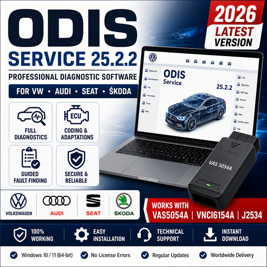 ODIS Service 25.2.2 Diagnostic Software for VW Audi Seat Skoda | Instant Download + Installation Guide