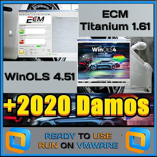 2021 New ECM Titanum + WinLOS + 2020 Damos Run On Vmware (Virtual Machine) Ready To Use On Multiple Computers